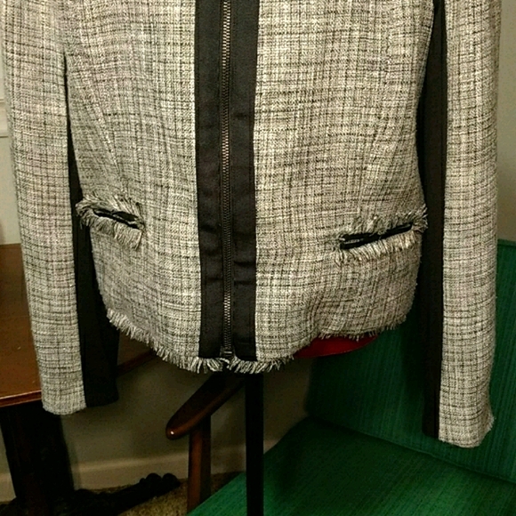 Elle Gray Black Shimmer Suit Jacket - Picture 3 of 6